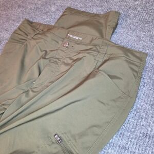 Columbia Omni-Shade Mens Cargo Hiking Pants Olive Green 38x32 Straight Leg